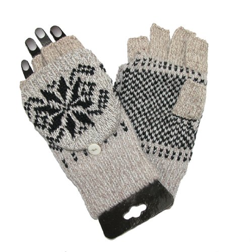 thinsulate fingerless gloves with mitten cover