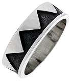 1/4 (6 mm) Sterling Silver Hand Made Aztec Design Ring