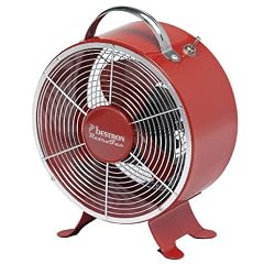 Bestron DFT1807W Tischventilator Retro 21 cm rot