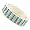 White Gold Tone Stretchable Link Tennis Bracelet with Diamond Cut Cubic Zirconia Crystal Four Strands Aquamarine Blue and Clear
