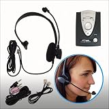 Profi Telefon Headset f�r Festnetz & Telefonanlage Inklusive Connector-Box Telefon Kopfh�rer Internettelefon