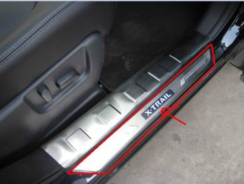 4DR Blue LED Door Sill Scuff Plates for Nissan X-trail 2009 2010 2011 2012