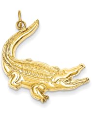 14k Yellow Gold Alligator Charm