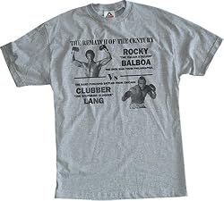 Rocky Balboa Clubber Lang Rematch Movie Vintage T-shirt Grey