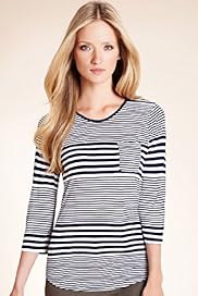 Autograph Striped Pocket Top