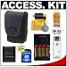 Zing Design Contour Compact Digital Camera Case + (4)AA Batteries & Charger + 4GB SDHC Card + Cleaning Kit for Canon Powershot A480, A590 IS, A1000 IS, A1100 IS, A2000 IS, A2100 IS, E1, SX100 IS & SX110 IS Digital Cameras