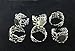 20PCS Silver Plated Adjustable Filigree Ring Blanks 18mm