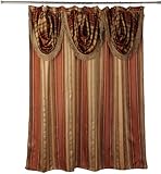 Popular Bath Contempo Spice with Attached Valance Fabric Shower Curtain Size 72" Width  X  72" Length ( 180 cm X 180 cm )