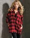 Plaid tunic smock