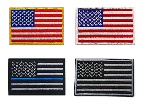Bundle 4 pieces - tactical gear usa flag patch american…