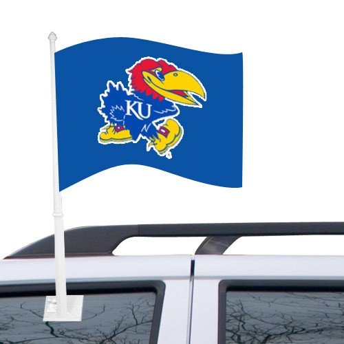 Kansas Jayhawks Royal Blue Car Flag