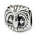 Sterling Silver Reflections Owl Head Bead (4mm title=