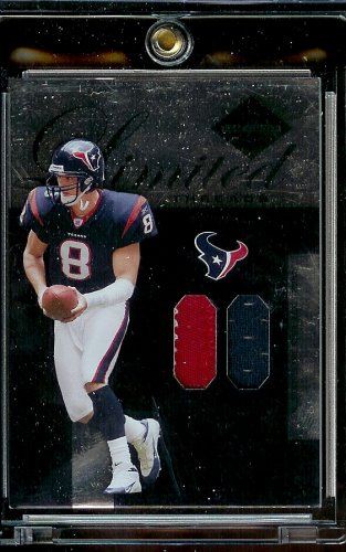 2005 Leaf Limited David Carr Threads Game-Worn Jersey Prime 3/50 Houston Texans Football Card - Mint Condition - Shipped In Protective Display Case