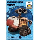 Wall-E Large Holographic Birthday Card & Glow in the Dark Badge - Son