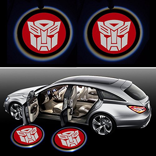 ZOZ Pack of 2 Transformers Autobot Logo Wireless LED Car Door Light
