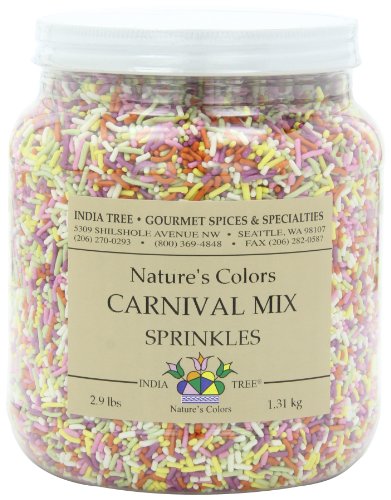 India Tree Nature'S Colors Sprinkles, Carnival Mix, 2.9-Pound