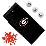 Georgia Bulldogs Embroidered Golf Towel Gift Set