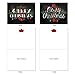 The Best Card Company - 10 Christmas Greeting Cards with Envelopes - Festive, Fun Assorted Holiday Notecards (4 x 5.12 Inch) - Christmas Chalk and Roses M2358XSG