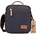 ibagbar Small Canvas Shoulder Bag Messenger Bag Work Bag Dark Grey