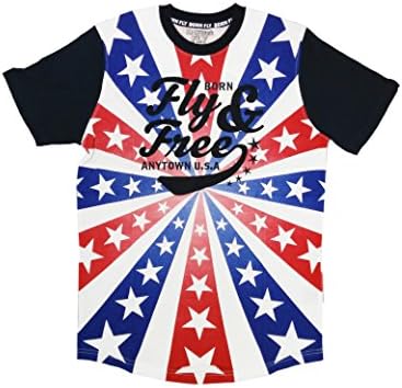 Born Fly Virgin Crew Neck T-Shirt (M, Navy)