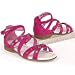 s.OLIVER KIDS , Mädchen Sandale, Klett, Decksohle Leder, pink fuxia