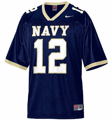 Navy Midshipmen #12 Youth Blue College Replica Football Jersey (M=12-14)