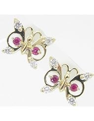Kids 14K solid gold earrings fancy stud hoop huggie ball fashion dangle swa...