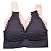Womens Cozy 2 Pack Seamless Stretchy Wirefree Lace Trim Sports Sleep Bra
