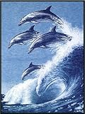 Dolphins Throw Blanket From Biederlack - Nautical Decor