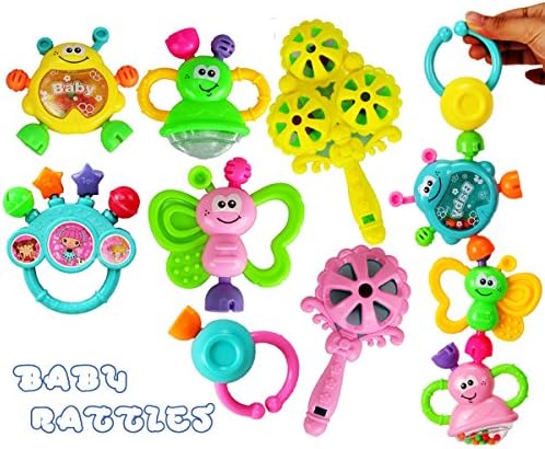 Hacookies,Baby Band 7 Piece Percussion Musical Toys Set Perfect Introduction to Music For Toddlers Bell Instrument Baby Rattles Toy For Children Kid Happy Children's Day Gift