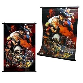 Official Street Fighter IV Cloth Wall Scroll - Group