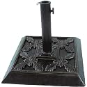 DC America UBP14181-BR Square Cast Stone Umbrella Base, Made from Rust Free Composite Materials, Bronze Powder Coated Finish