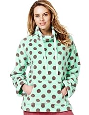 Funnel Neck Spotted Pyjama Top