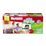 Huggies Little Movers Slip-On Diapers, Step 5, 108 Count