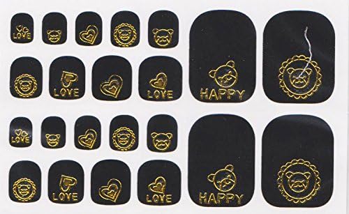 Nicedeco 22 PCS Happy Love Toe sticker nail tattoo Peel & Stick Face/Fingernail Tattoos toe tattoo