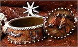 Jewelry : Old West Trinket Box with Brown Horses