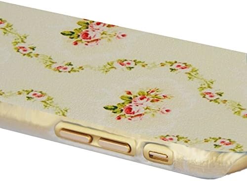 Etui Le Bon (tm) Case Cover for 4.7 Inch iPhone 6. Pink flowers and leaves.