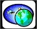Mouse Pad with flying saucer, ufo, unidentified flying object, space, beam, earth, science fiction