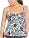 Caribbean Joe Women's Mardi Gras Bound Tankini Top With Top Front Shirring