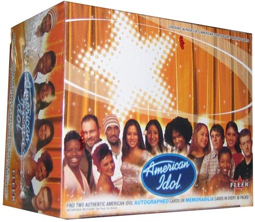 American Idol Season 3 Trading Cards Unopened Box with 2 autographs or memorabilia cards per box (Fantasia, Diana DeGarmo & more)