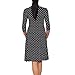 Sue&Joe Women's 3/4 Sleeve Dress Wrap V Neck Ruched Pleated Polka Dot Summer Dress