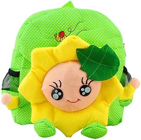 Remeehi Cute ca Sunflower Kids School Bag Backpack Green