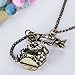 YAZILIND Rotary Telephone Pendant Bronze Chain Long Necklace Women