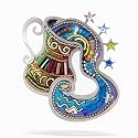 Eccentric Aquarius the Water Bearer Zodiac Pin from the Artazia Collection #911 MP GP