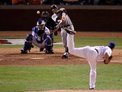 Texas Rangers v. San Francisco Giants, Game 5: Freddy Sanchez Photographic Poster Print by Christian Petersen, 18x24