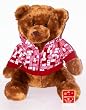 Large Brown Teddy Bear in Hooded Jacket 13" Large Brown Teddy Bear in Hooded Jacket 13"