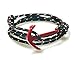 VIRGINSTONE Red Anchor Bracelets on Colorful Nylon Ropes Fengshui