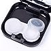 Mini Travel Cute Cartoon Beard Shape Contact Lens Case Box Container Holder Black