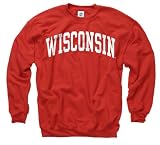 Wisconsin Badgers Red Arch Crewneck Sweatshirt