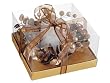 Elegant Pear Berry Autumn Brown Leaf Candle Ring Gift Box Set